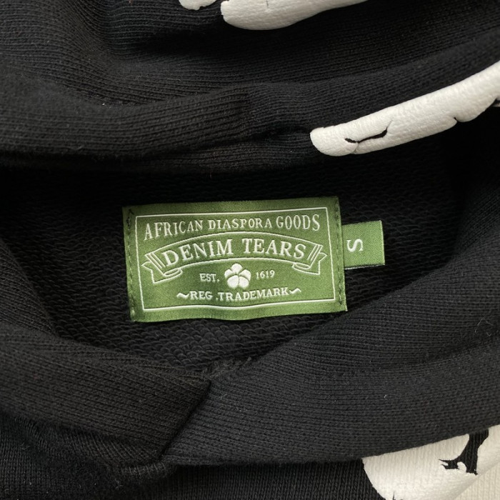 denim tears hoodie black dt01