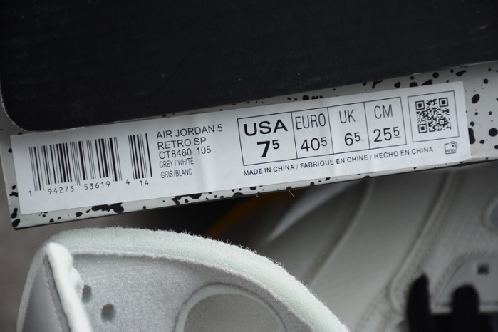 ofw air jordan 5 white green purple ct8480-105