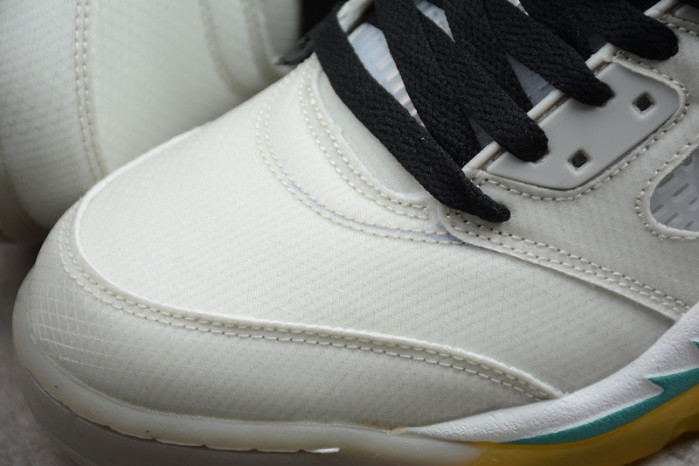 ofw air jordan 5 white green purple ct8480-105
