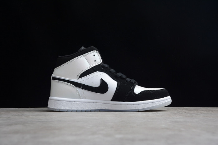 air jordan 1 mid white black diamond dh6933-100