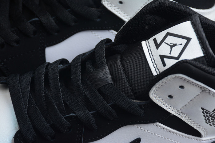 air jordan 1 mid white black diamond dh6933-100