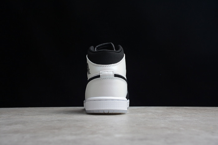 air jordan 1 mid white black diamond dh6933-100