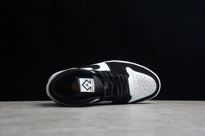 air jordan 1 mid white black diamond dh6933-100