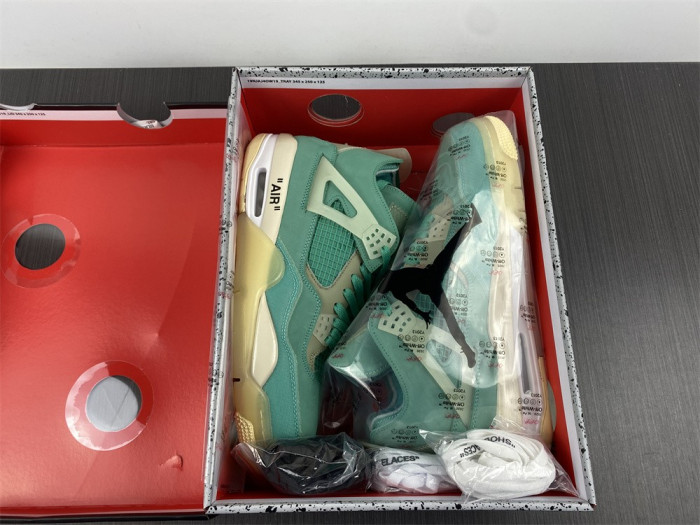 ofw x nike air jordan 4 retro T*f*ny green cv9388-102