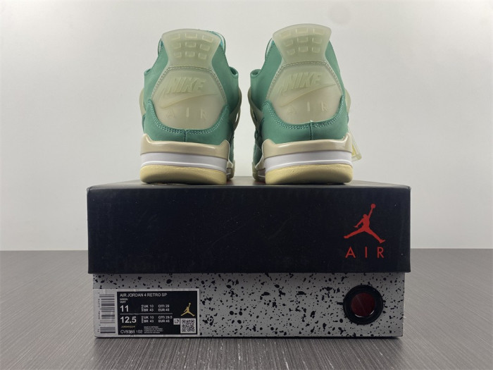 ofw x nike air jordan 4 retro T*f*ny green cv9388-102