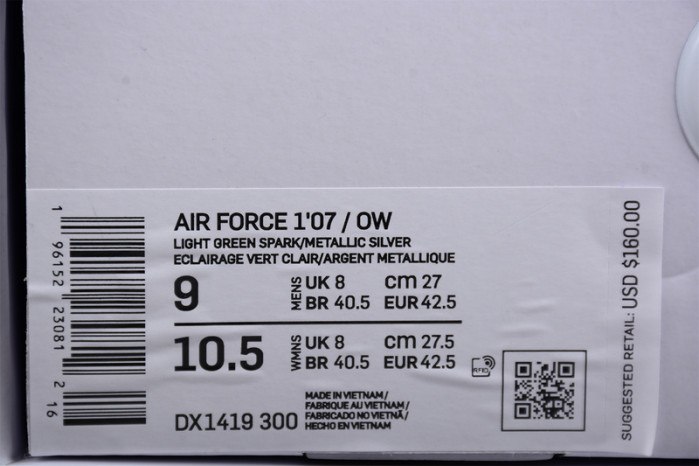 nike air force 1 low light green spark dx1419-300