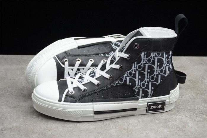 b23 oblique high top sneakers black white t00480h050