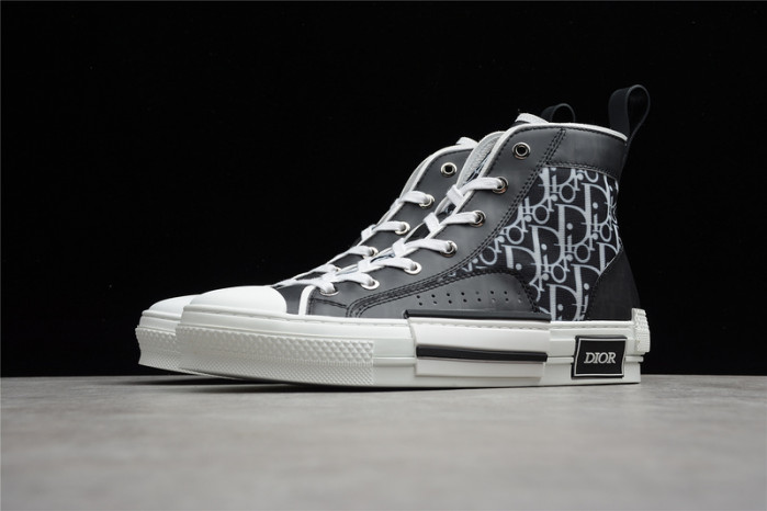 b23 oblique high top sneakers black white t00480h050