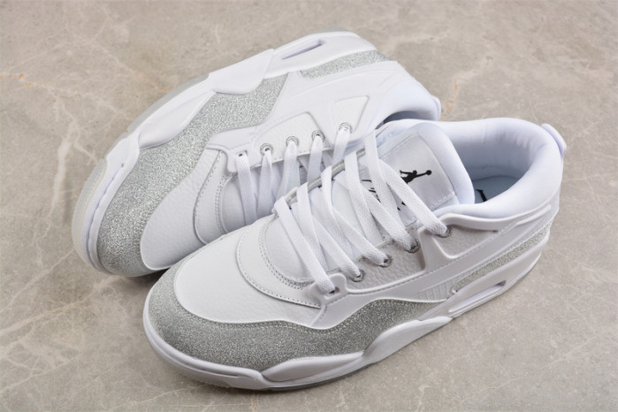 air jordan 4 rm wmns white metallic silver hq3441-111