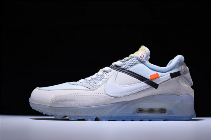 ofw x nike air max 90 sail muslin virgil abloh aa7293-100