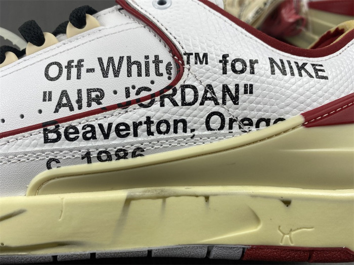 ofw x air jordan 2 low sp white red dj4375-106