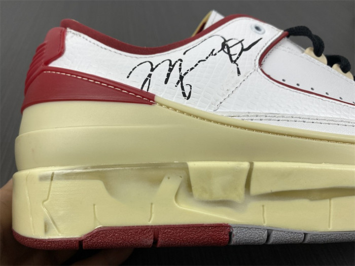 ofw x air jordan 2 low sp white red dj4375-106
