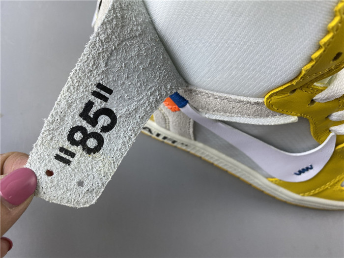 ofw air jordan 1 retro yellow white aq0818-149