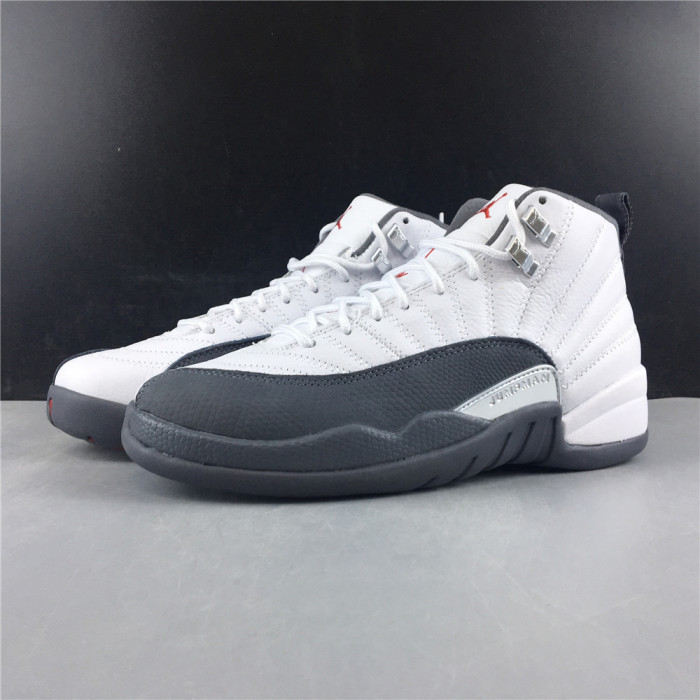 air jordan 12 gs white / dark grey 153265-160