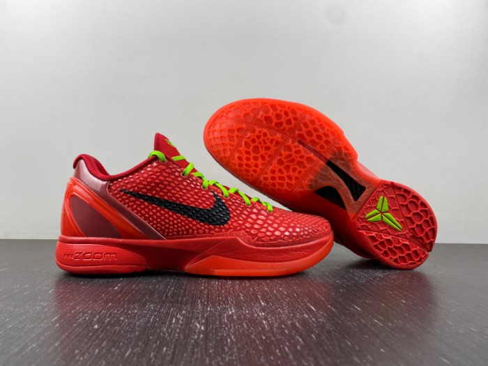 nike kobe 6 protro ‘reverse grinch’ fv4921-600